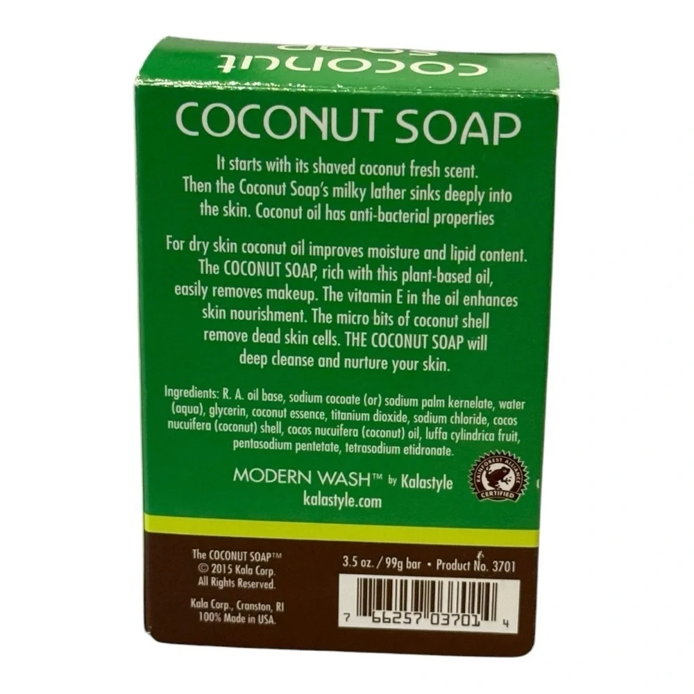 THE COCONUT SOAP By Kalastyle Soap Bar 3.5oz NEW